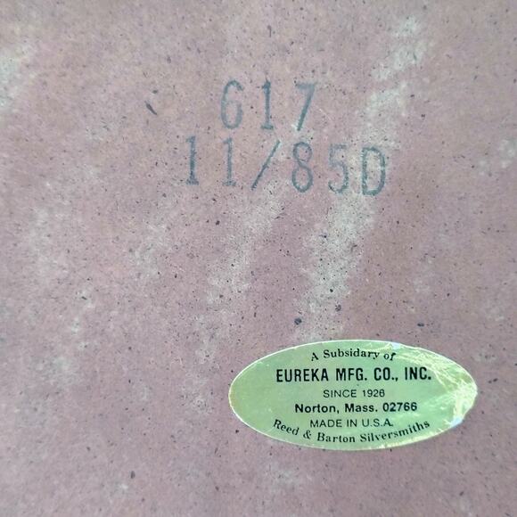 Eureka MFG Reed & Barton Wooden Jewelry Box Chest Red Velvet Lined Tier Vtg USA - Picture 11 of 13